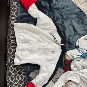 Jordan White and Red Windbreaker Jacket